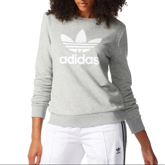 adidas Tops - Adidas Crew Neck Small Gray Sweatshirt